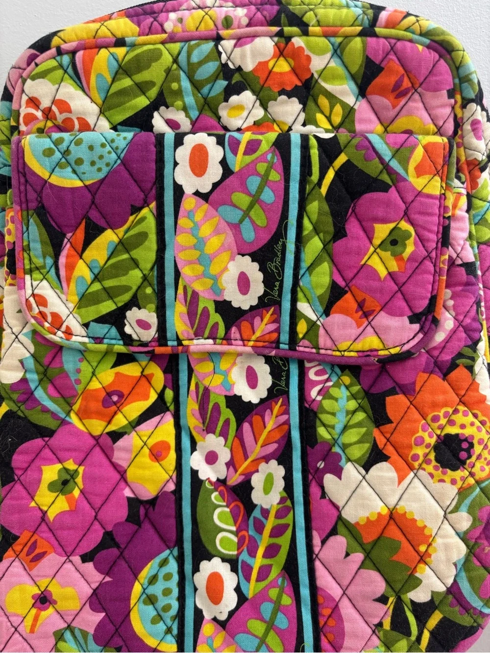 Viral Vera Bradley Quilted Floral Backpack Pink Purple Multi Y2K Tik Tok Iconic